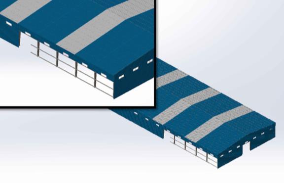 Diseño 3D de nave industrial